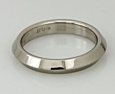 Platinum knife edge wedding band size 6 polished ring 3.5mm NEW 6.56 grams