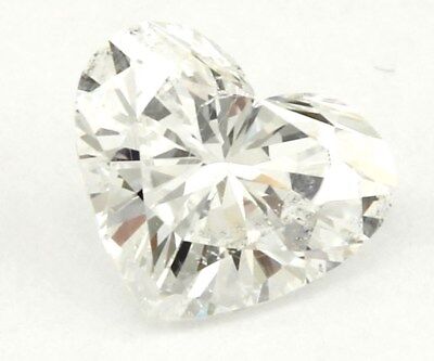 GIA heart brilliant 0.78 carat diamond F/SI2 5.62 x 6.61 x 3.61 mm Good/Good NEW
