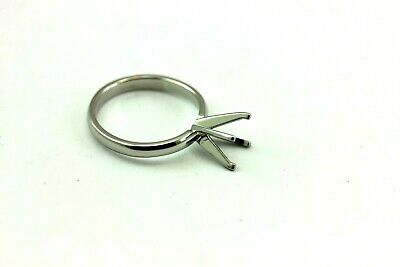 Platinum 1.5ct 7.4mm round solitaire setting 2.5mm NEW size 6 engagement ring