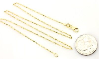 14k yellow gold 16 inch 2.38g 0.90mm RAZO chain necklace lobster clasp NEW