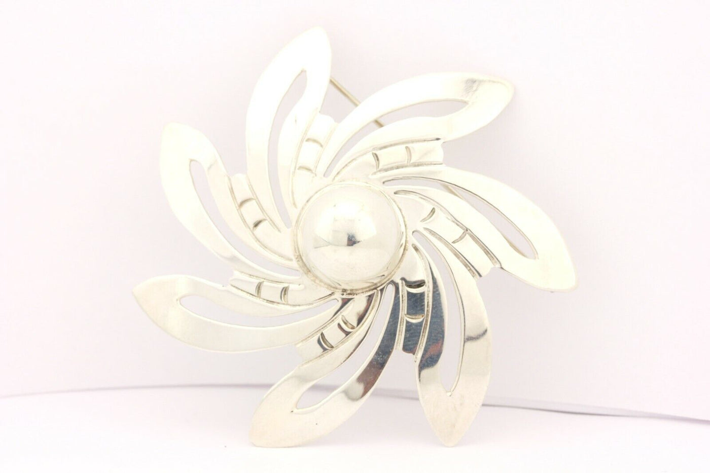 MEXICO TS-01 925 sterling silver pin brooch pinwheel 2.5 inch 20.3g vintage