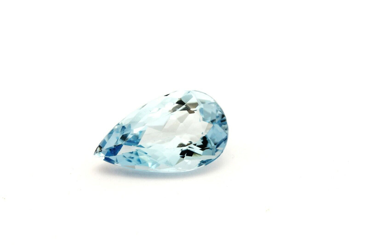 GIA Aquamarine 5.12ct pear shape brilliant cut 15.81x9.33x6.67mm blue gemstone