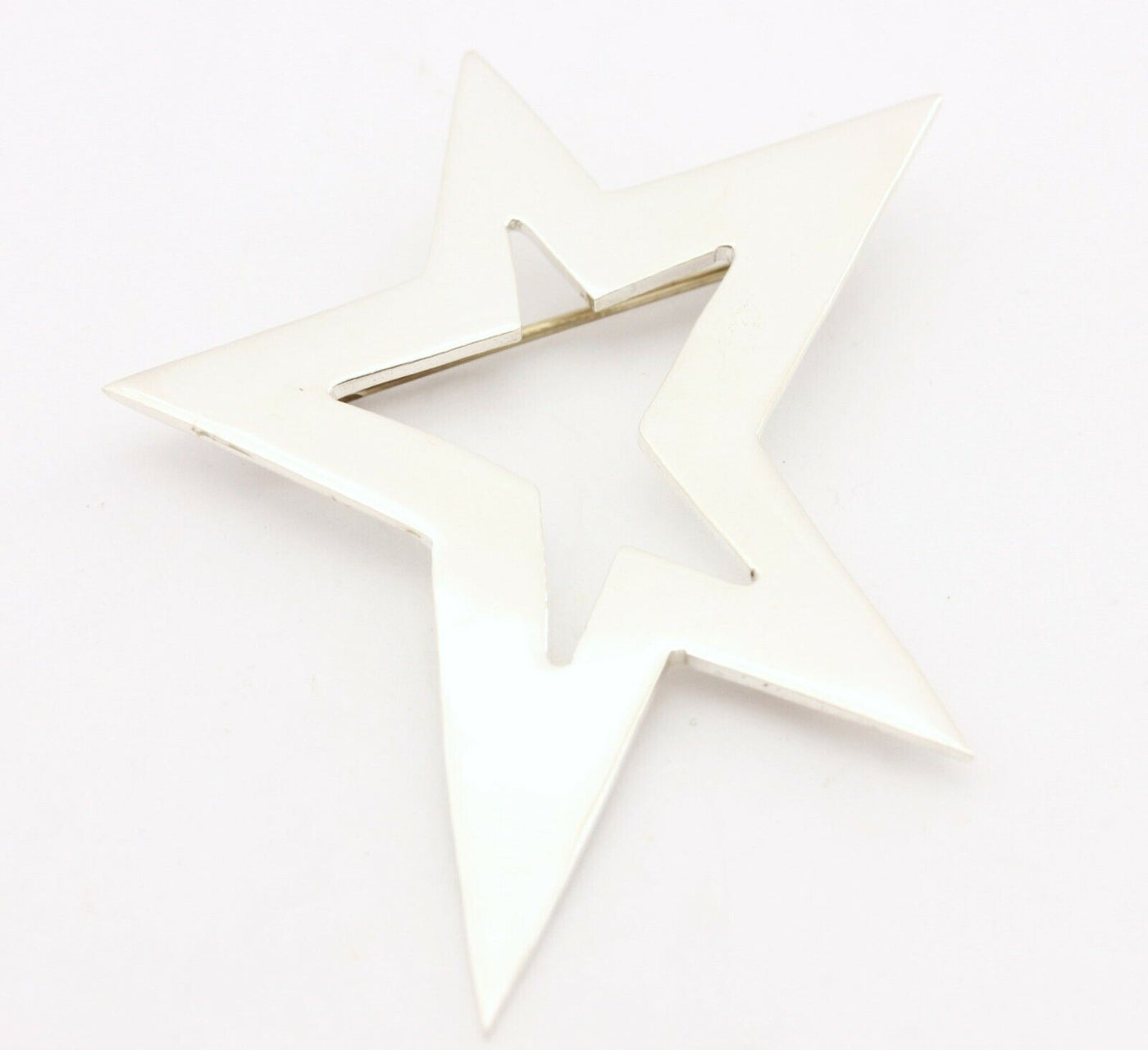 925 sterling silver Mexico TV-9 pin brooch estate vintage open star 10.9g