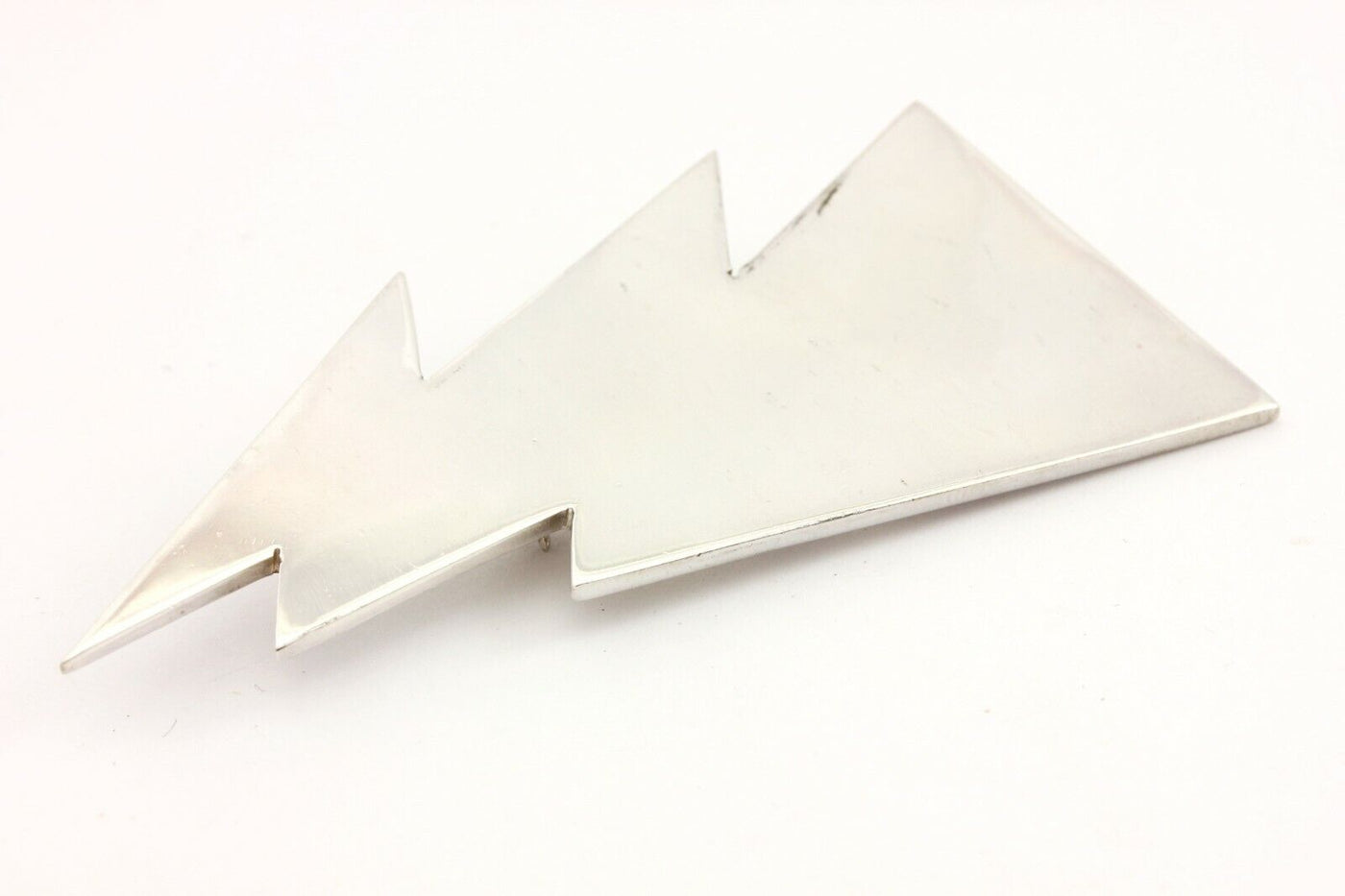 sterling silver pin brooch lightning bolt 2.75 inch 27g estate vintage