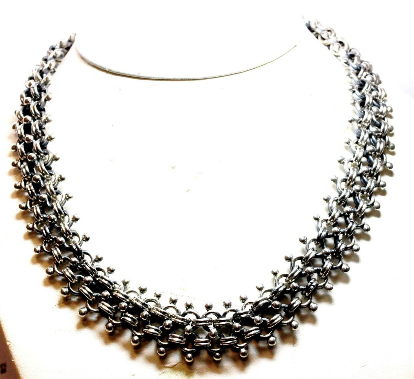 925 sterling silver Mexico chain necklace 18 inch 161.8g estate vintage rare